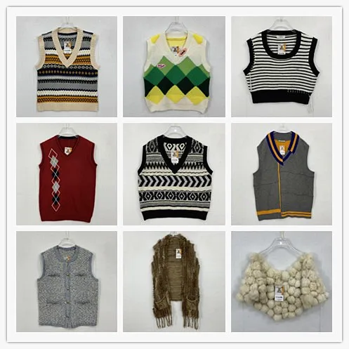 سترة صوفية عتيقة متعددة الاستخدامات فضفاضة بنمط الماس سترة بلو ملونة للنساء حلوة Sle مستديرة Ne زر واحد