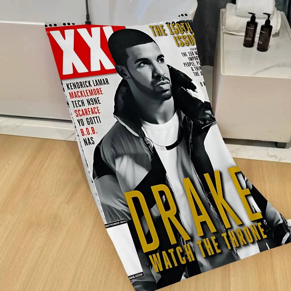 Pop singer Aubrey Drake Graham Beach Towel Colorful Bath Towels for Girl Microfiber Quick Dry Custom Sand Free Beach Yoga Spa