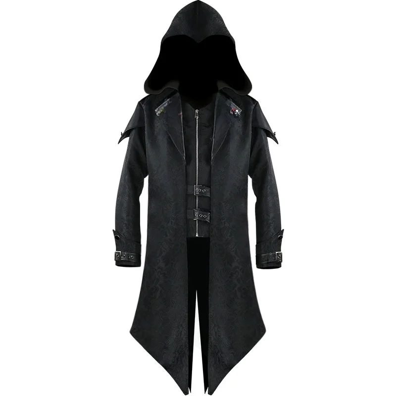 Wi New Medieval loween Patchwork Jaet for Men Retro Sle mid Century Splicing Design Summer Collection Ethnic Wear