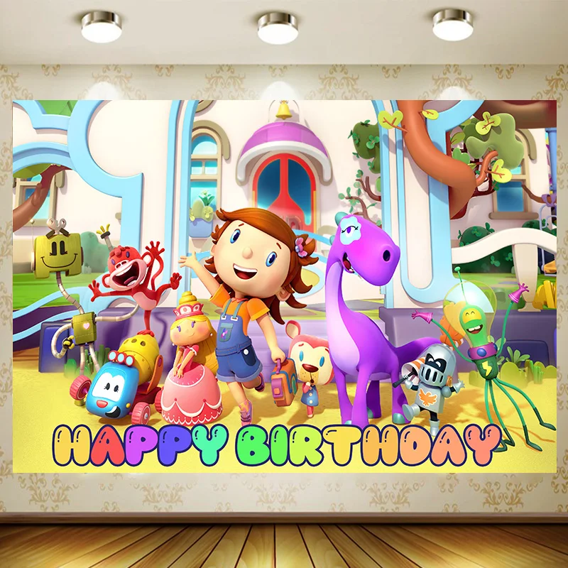 Children's paradise Birthday Party Supplies Banner Kid Cartoon Decoration Background Photography backdrop