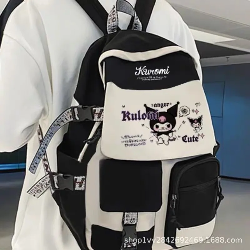 New Sanrio Anime Kuromi Backpacks For Children Toys Mochilas Aestethic Bag Student Campus Backpack Boys Girls Kawaii Gifts