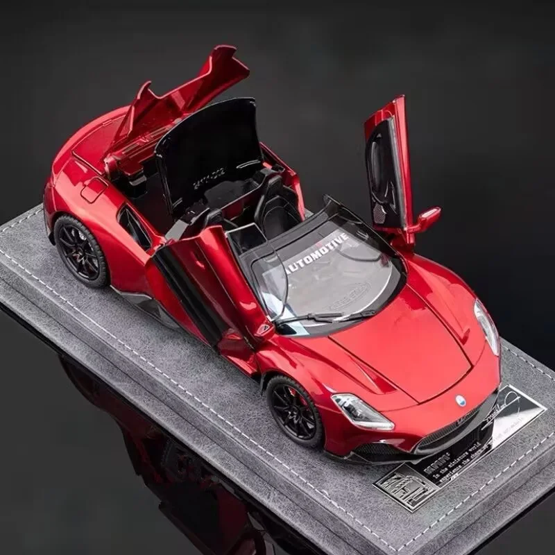 

1/24 Maserati MC20 Cabrio Alloy Track Racing Car Model Diecast Metal Sports Car Vehicles Model Sound and Light Children Toy Gift