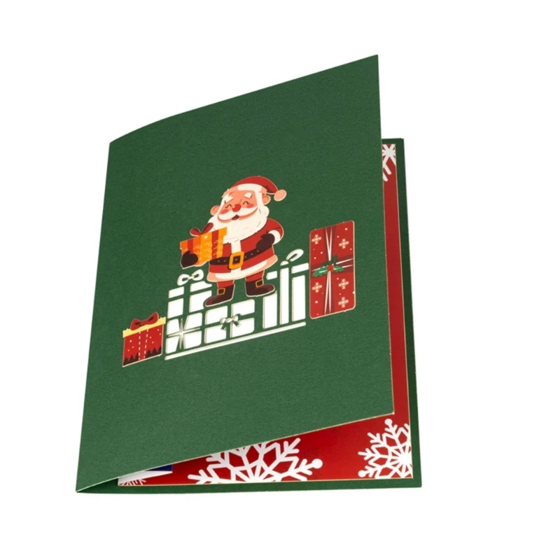 New Popup Christmas Cards With Envelopes Winter Scene 3D Christmas Greeting Cards Popup Card for Share Holiday Pleasure