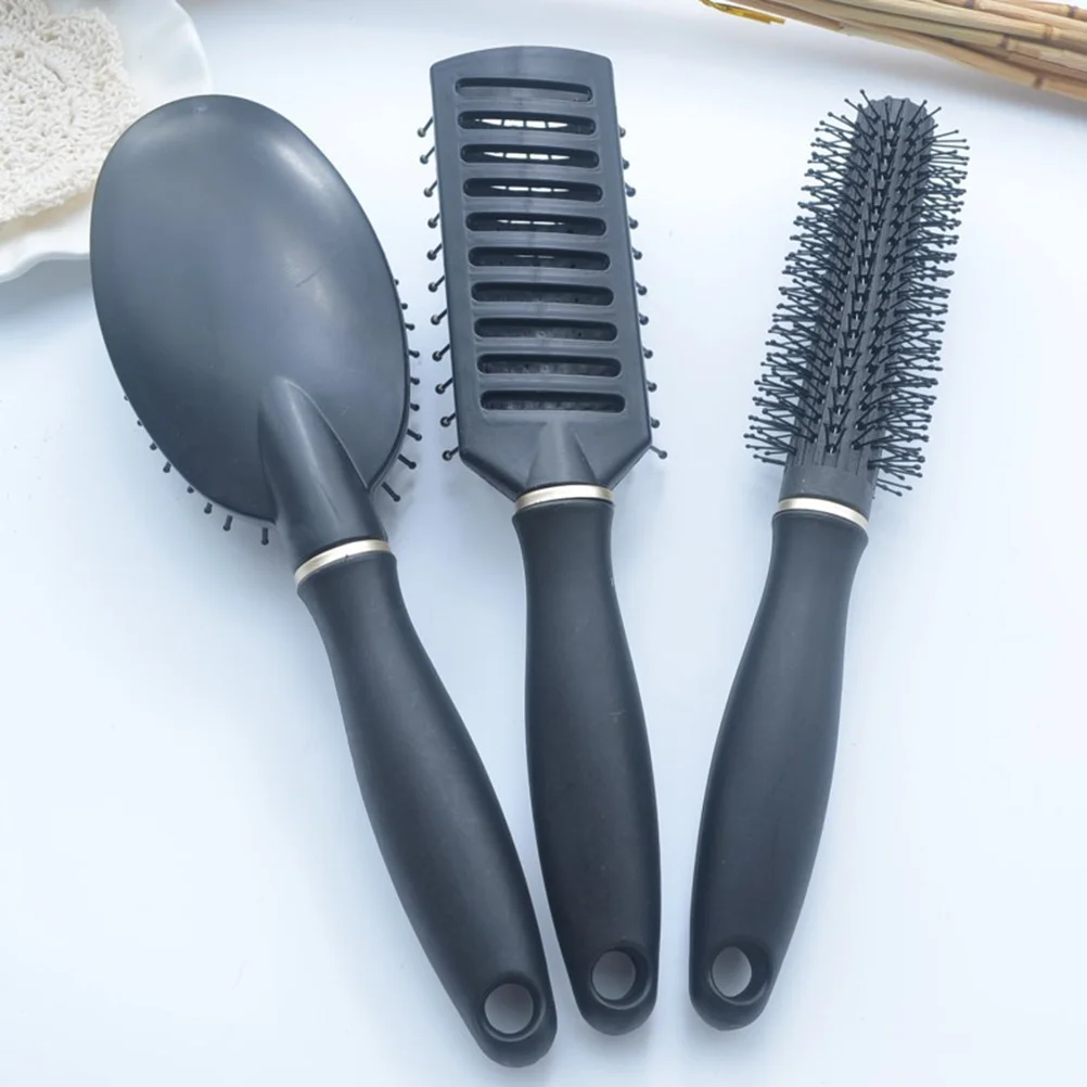 

2pcs Plastic Rib Comb Brush For Women Scalp Massage Anti Static Portable Smooth Handle Hair Care Tool Comb