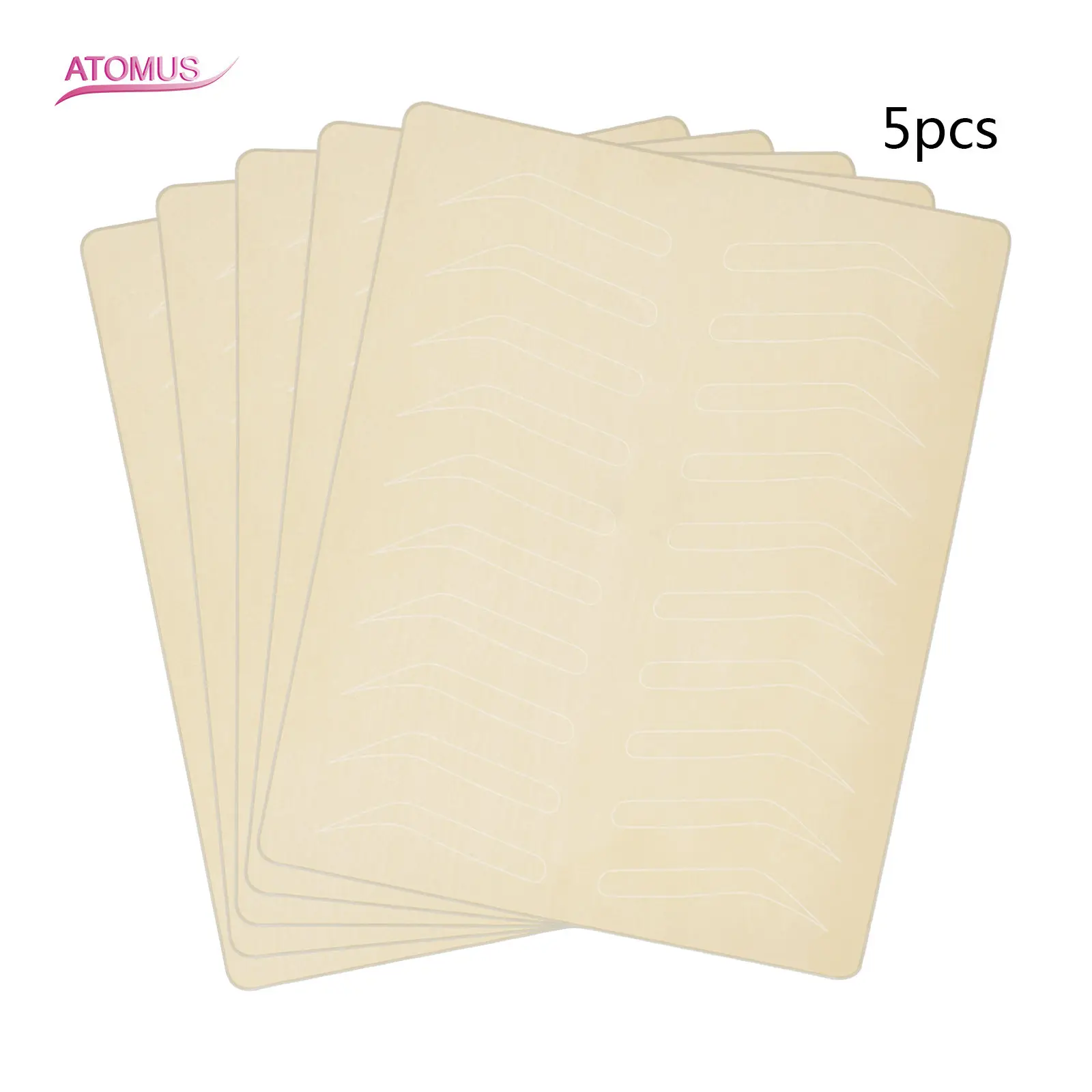 

Atomus 5pcs Microblading Eyebrow Tattoo Practice Skin Eyebrow Tattoo Skin Tattoo Training Skin for Permanent Makeup Supplies