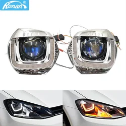 Ronan High Configuration Car Headlight Retrofit Parts for 2013 Golf 7 Original Upgrade LED DRL Use 3R G5  Q5 Projector Lens
