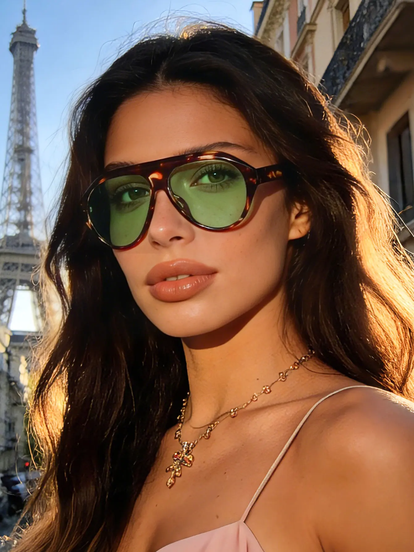 Unisex Pilot Style Fashion Glasses 1PC Frame Suitable for Daily Wear Photography Driving All Face Types