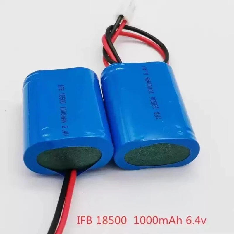 New IFR18500 1000mAh 6.4V Lithium Iron Phosphate Battery Pack for Emergency Supply Elevator Intercom Terminal Battery