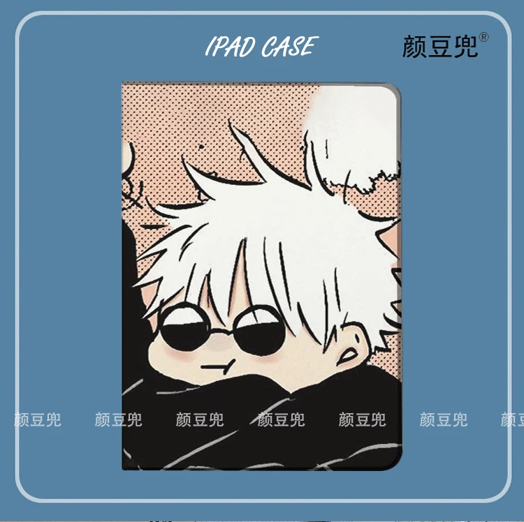 Satoru Gojo Anime Jujutsu Kaisen Cute For Galaxy Tab A7Lite 8.7 2021 Case S9 Plus Tri-fold stand Cover Galaxy Tab S6Lite S8 Plus