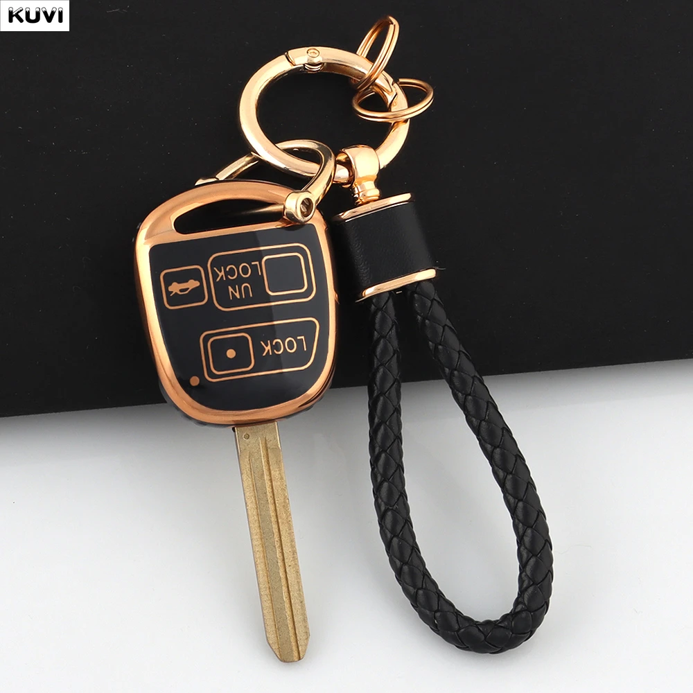 TPU Auto Schlüssel Fall Abdeckung Shell Fob Für Toyota FJ Cruiser Land 2008-2014 Yaris Echo Für Lexus ES GS LS IST RX SC LX RX400h Schlüsselbund