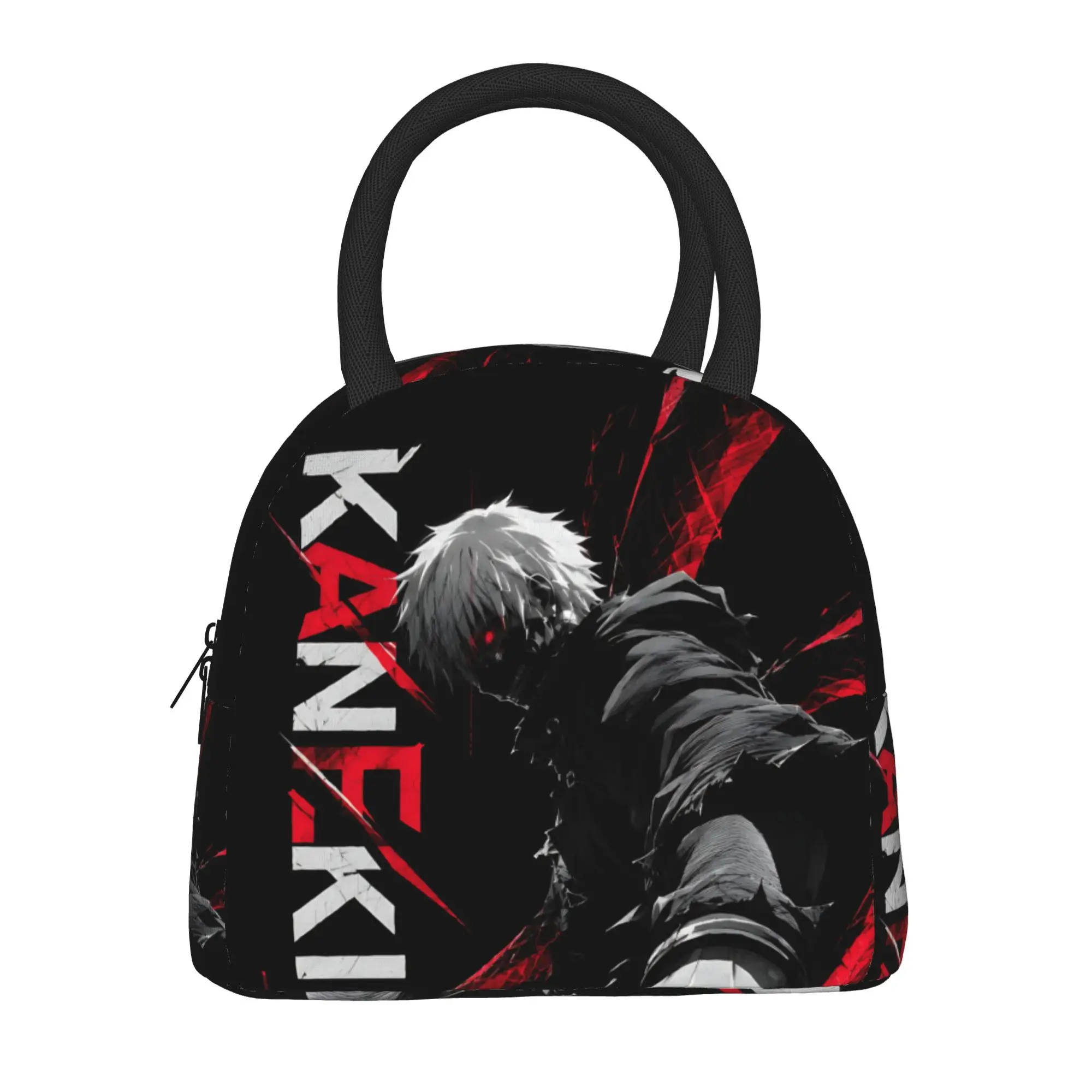 Halloween Tokyo Ghoul Kaneki Insulated Lunch Bag Insulation Bento Pack Rice Bag  bolsa Student Bento Lunch Handbag Insulation