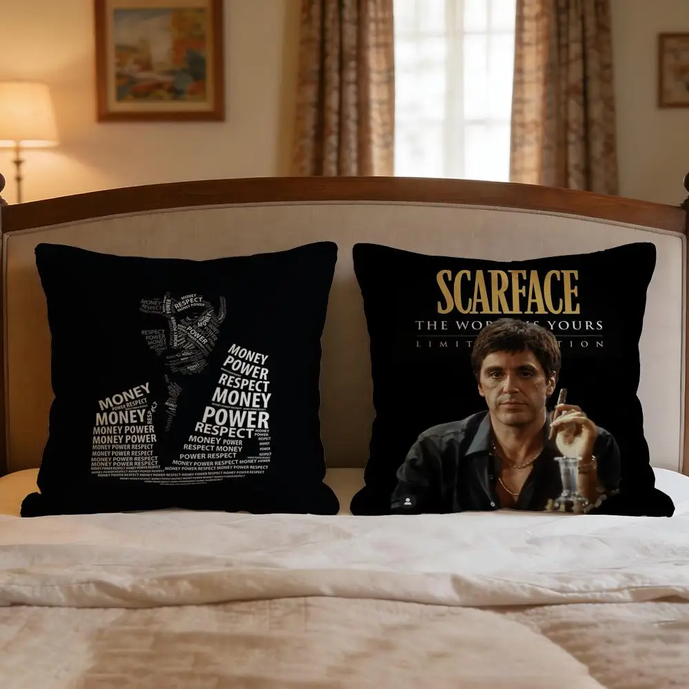 Movie Scarface Cushion Cover 4Pcs Decorative Covers Soft Cushion Case for Sofa Couch Decor 40x40 45x45 Pillowcases
