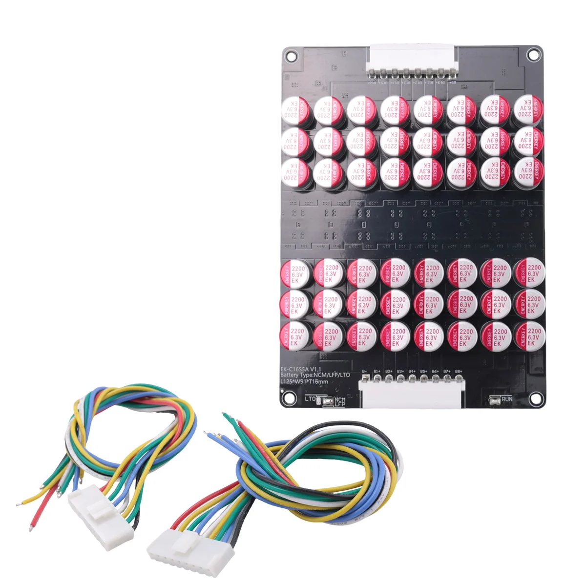 16S 5A Balance Li-Ion Lifepo4 Lto Bateria de Lítio Ativa Equalizador Balanceador Placa Capacitor 48V 60V 16S