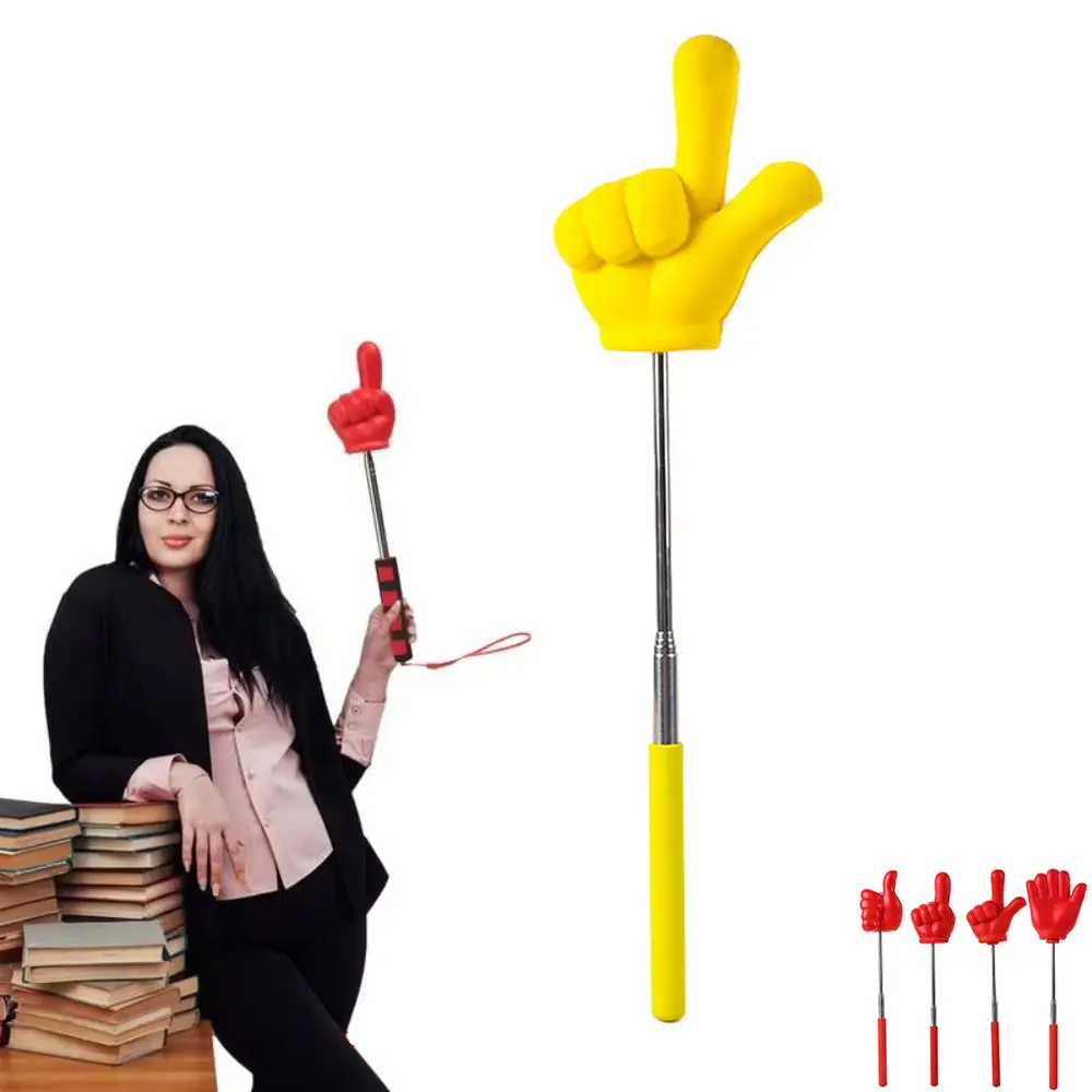 Retractable Teaching Stick Macarons Non-slip Handle Classroom Finger Pointer Stainless Steel Whiteboard Guide Indicator