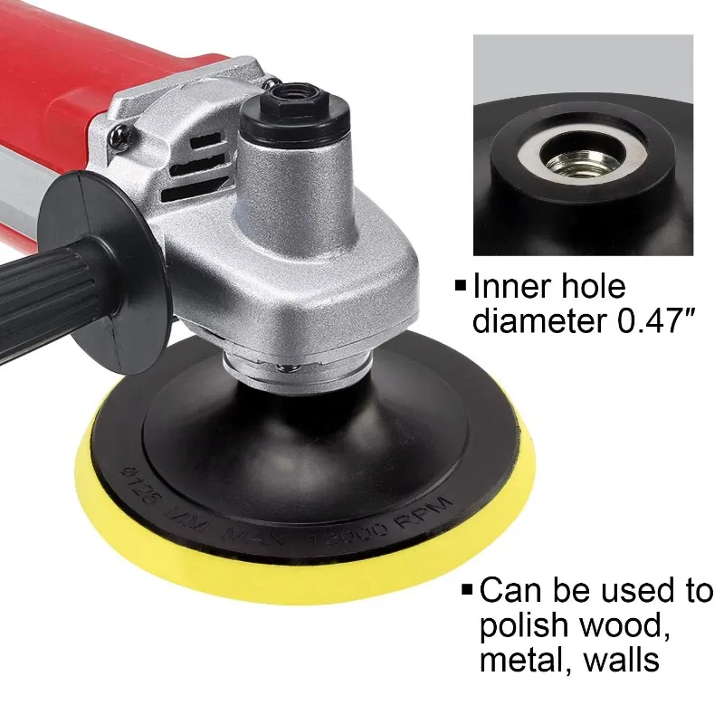 4/5/6/7 Inch Threaded Sandpaper Sucker-Backing Pad, Self-Adhesive Polishing Disc Grinding Wheel for Buffing Cleaning Metal Glass