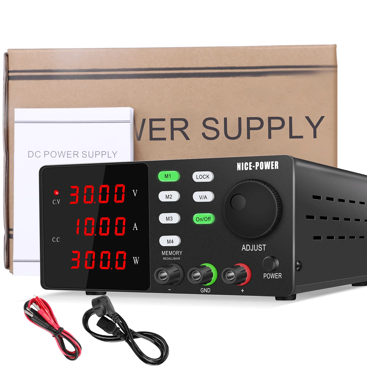 Programmable DC Power Supply Laboratory Adjustable 30V 10A 60V 5A Regulator Bench Source Power 4 Sets OF Storage Functions RS232