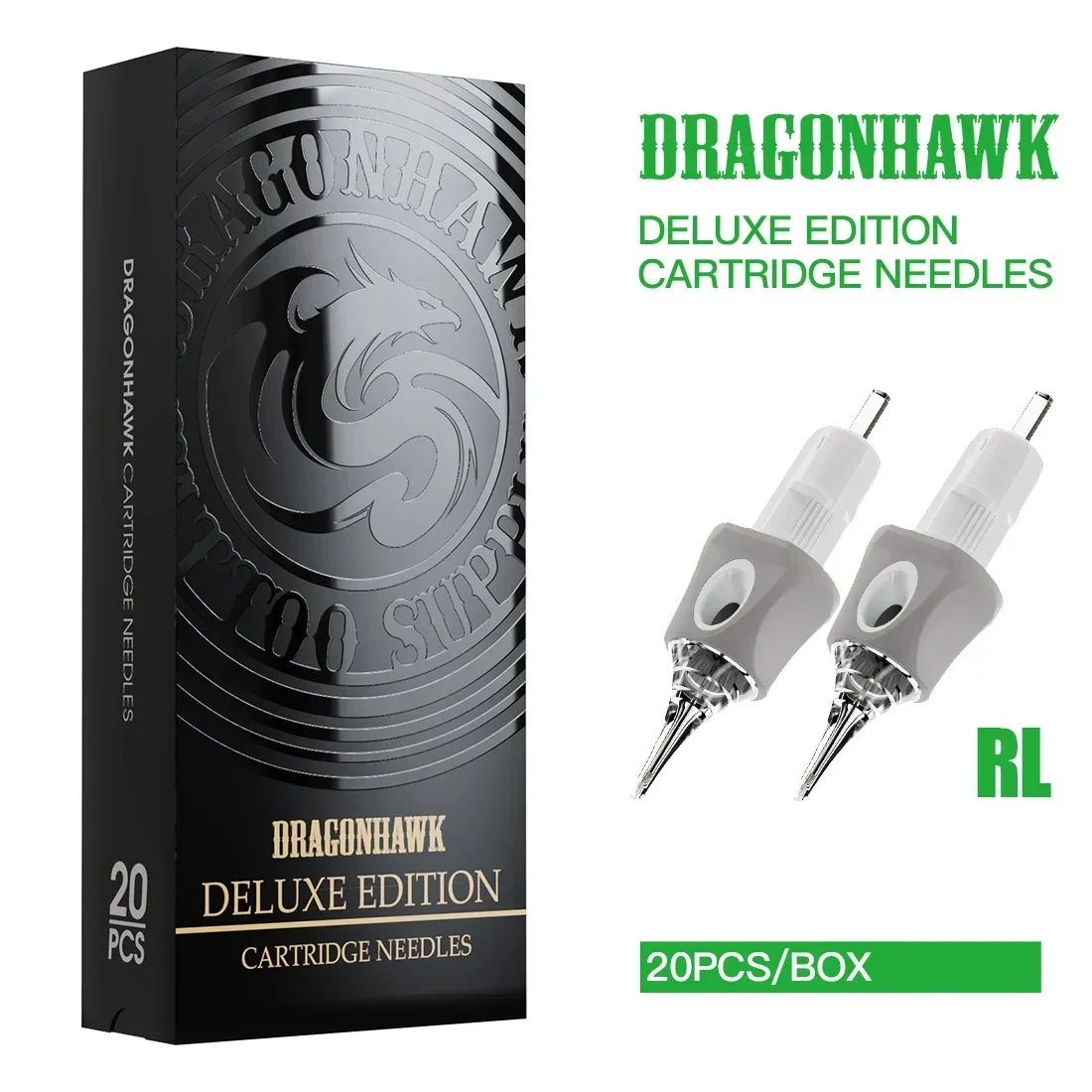 Dragonhawk Glide Extra Suave Descartável 20 pçs/caixa Cartuchos de Tatuagem Estéreis Agulhas para Máquina de Tatuagem Rotativa Suprimentos