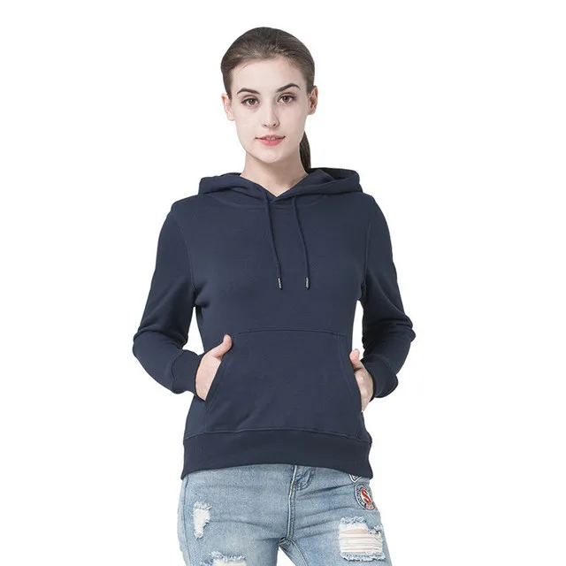 Female Sports Hoodie Winter Men Women's Casual Hooded Pullover Sweatshirt Pure Color Sports Hoodie Girl Sweatshirt European Size