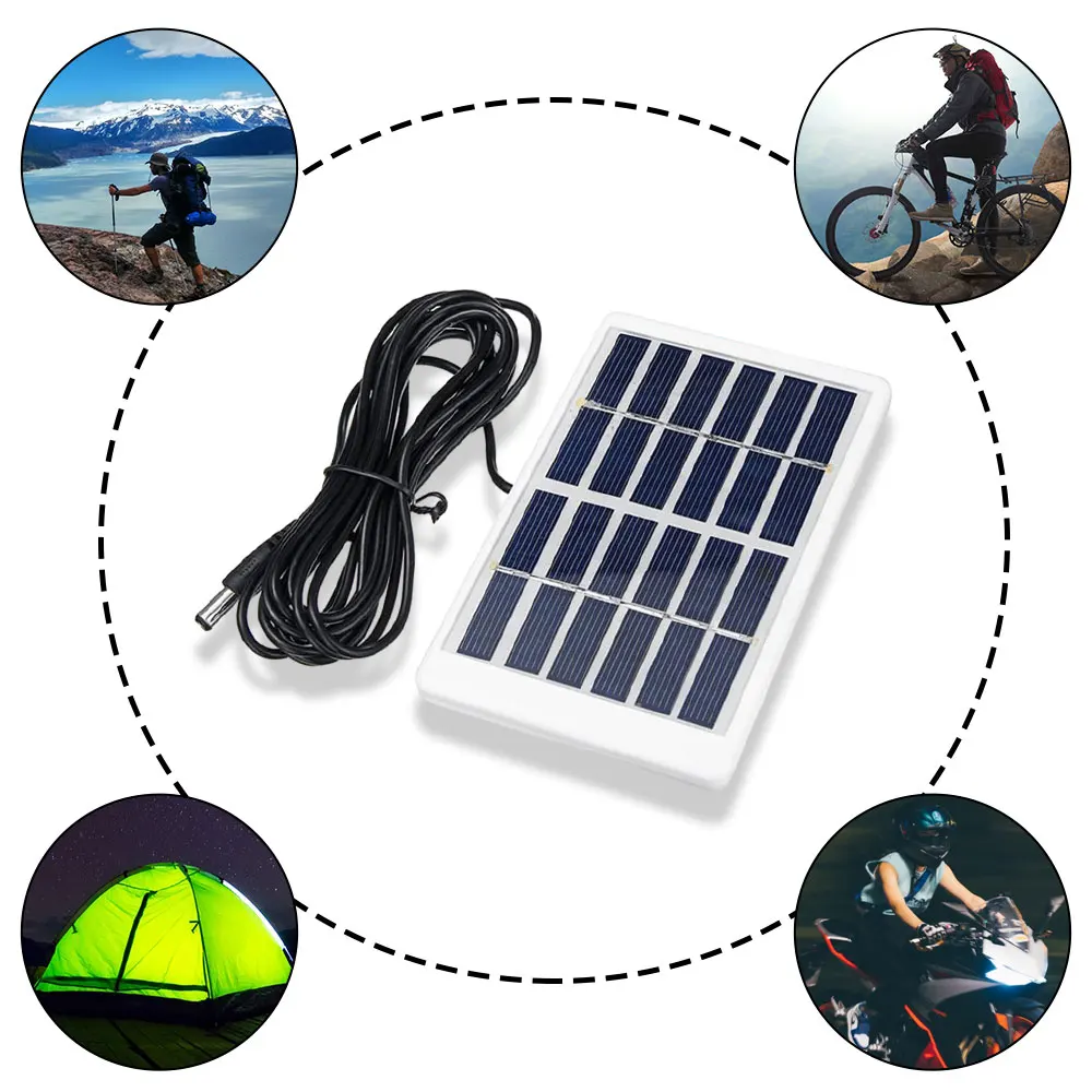 Solar Panel 6V 1.2W DC Port Portable Polycrystalline Silicon for Street Lamps Camera for Cell Phone Power Bank Battery Charger