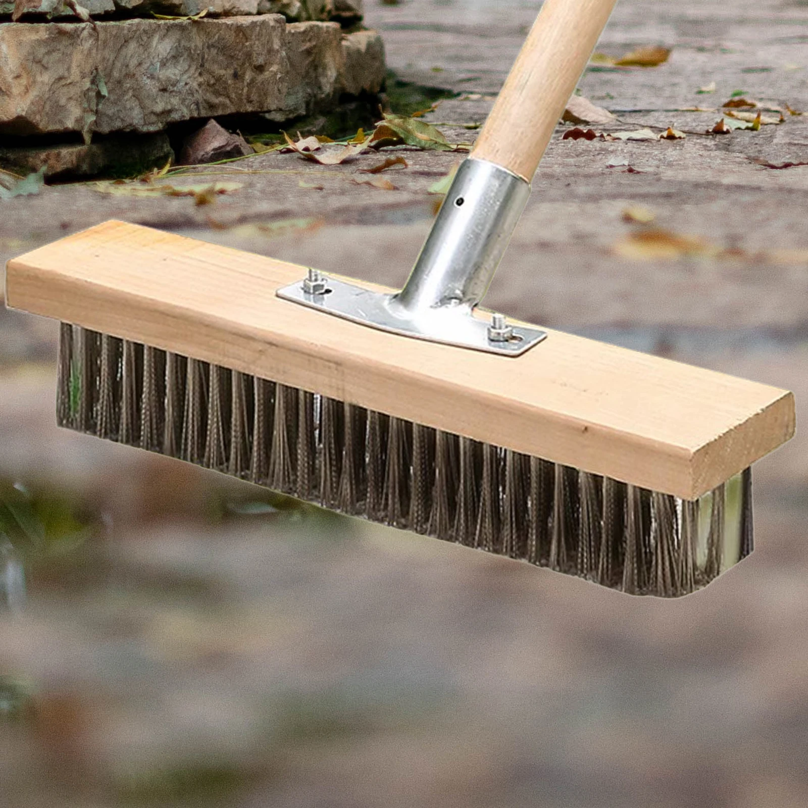 Wire Brush Tough Bristles Grout Brush Scrub Brush Head Scrubber Brush for Cleaning Bathtub Kitchen Wooden Decks Concrete Floor