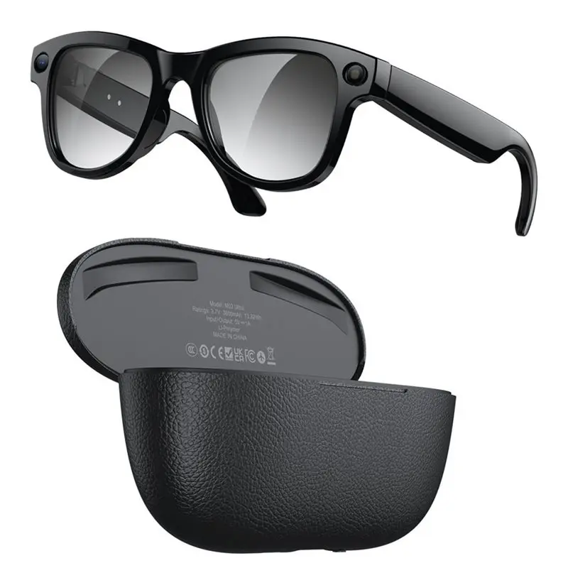AI Smart Glasses Featuring 8MP Camera Video Recording, AI Photo Recognition, Bluetooth Calling, Voice Translation Sunglasses A