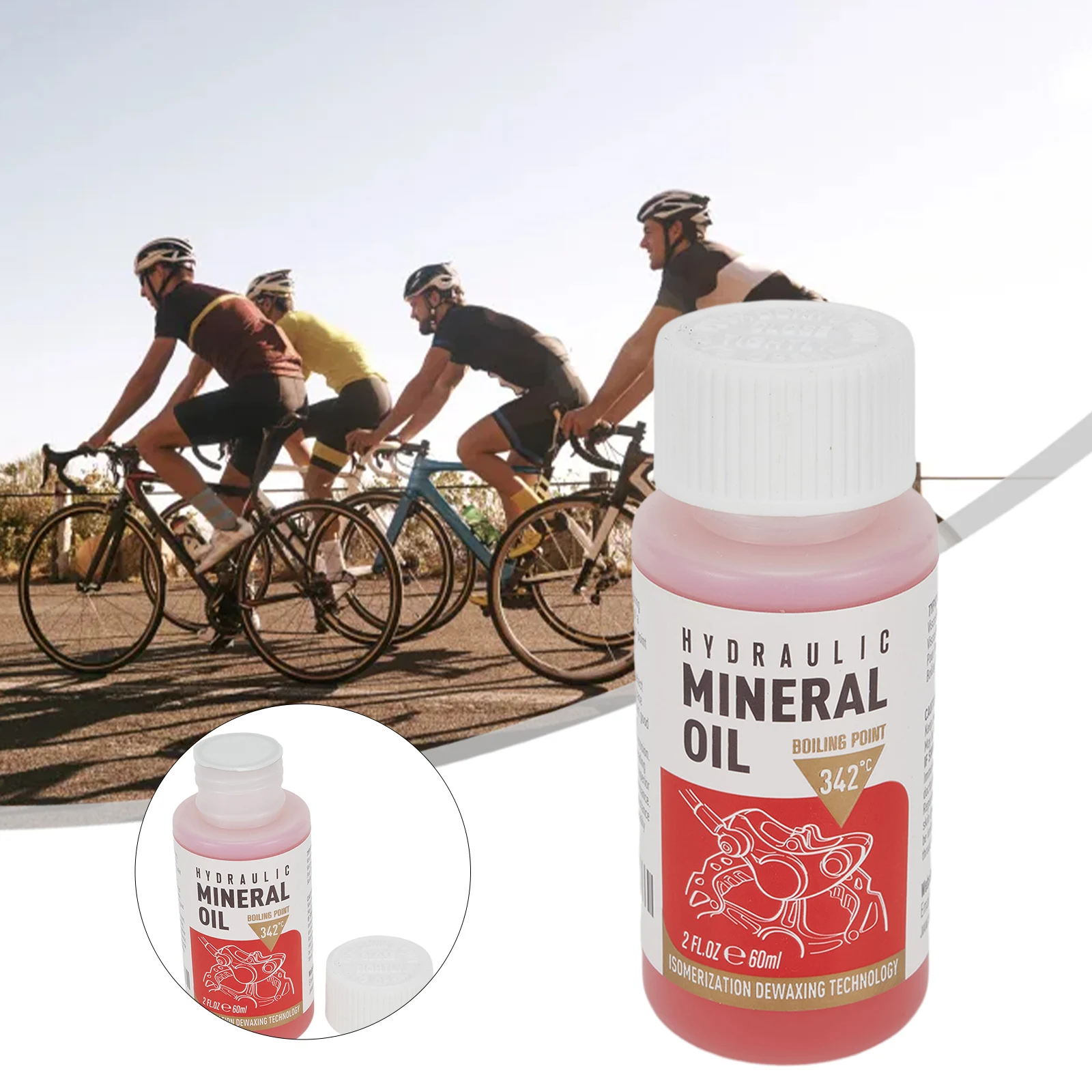 1 Buah 60ML Cairan Sistem Oli Mineral Rem Sepeda Bersepeda Sepeda Gunung Cairan Oli Rem Cakram Hidrolik Piston Berminyak Secara Profesional