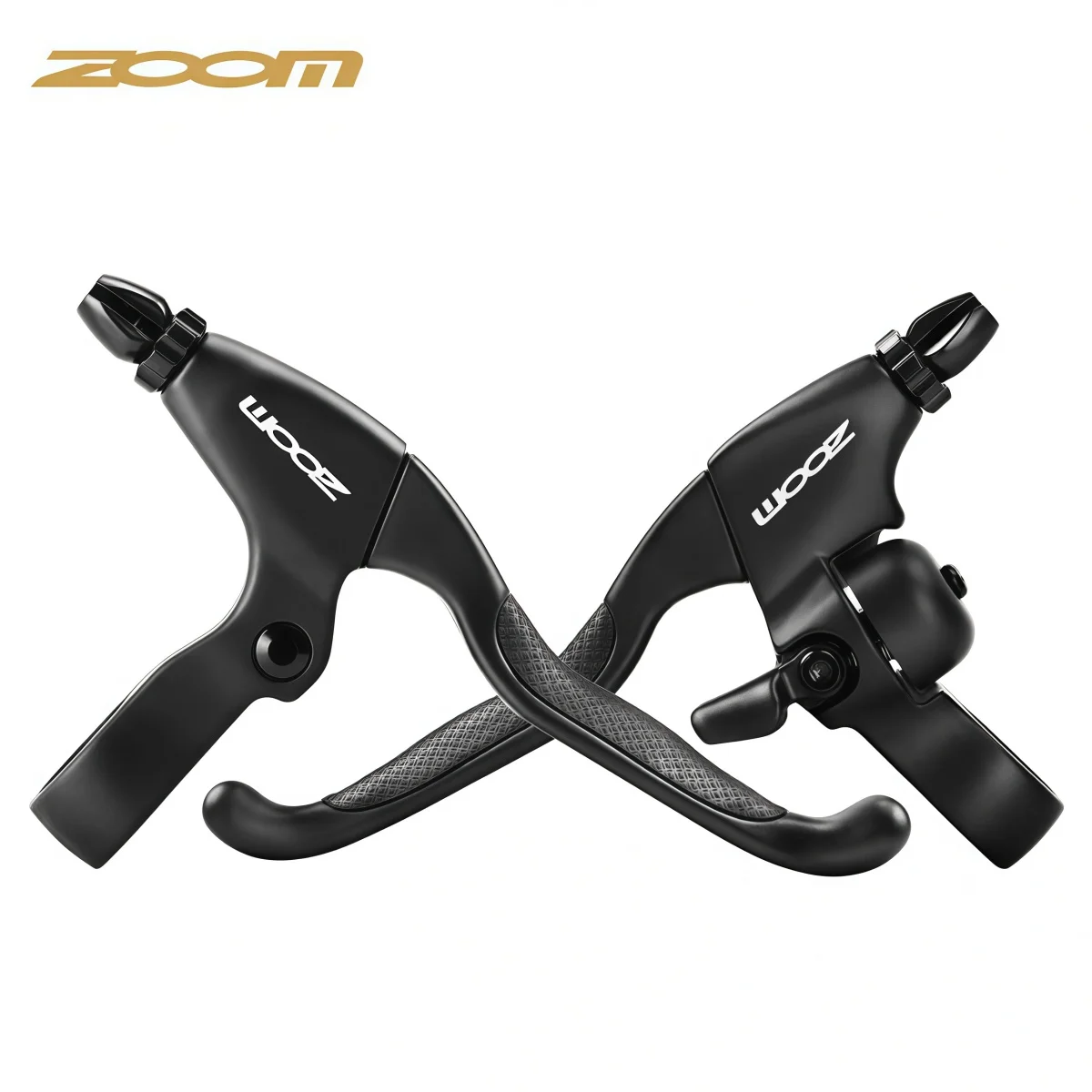 مجموعة رافعة فرامل الدراجة من ZOOM Stealth Bell من الألومنيوم 6061 Universal V / C / مقبض فرامل قرصية تصميم مريح (165 × 90 × 22 مم)