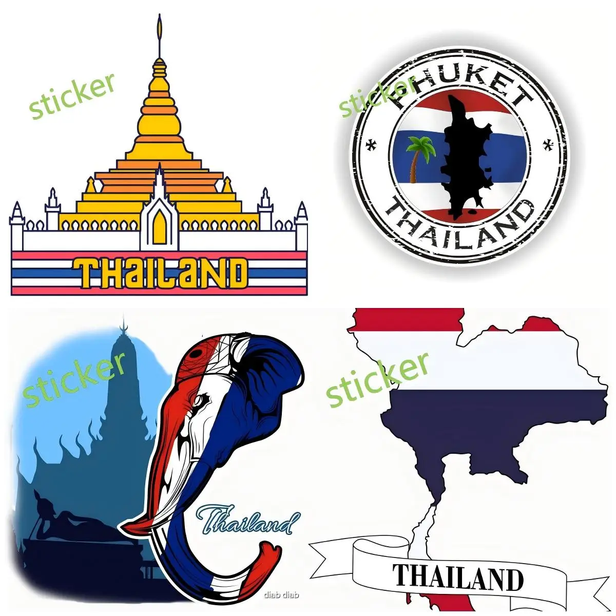 

Thailand Chiang Mai sticker Camper Travel Bumper Car Sticker VAN Windshield Laptop Decal Motorcycle Scratch-Proof RV Car Styling