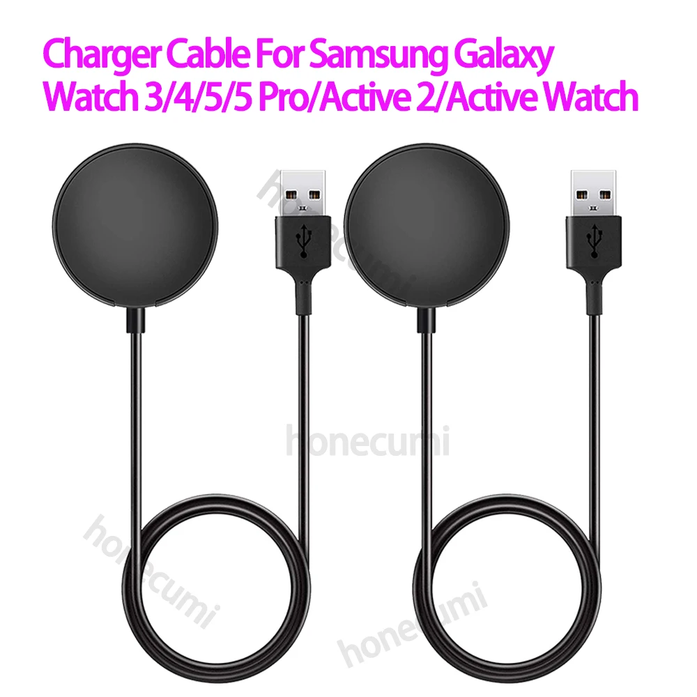 

2Pcs Charger Cable For Samsung Galaxy Watch 4 4Classic For Samsung Watch 5 / 5Pro /Active 2/ Active Watch Charging Adapter Cable