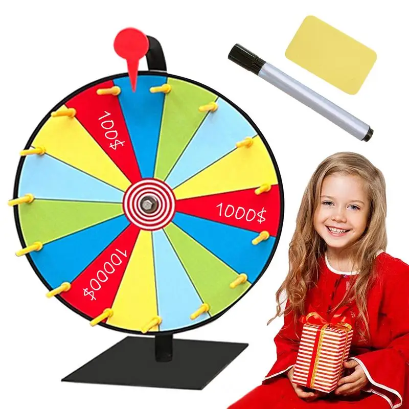 Spinning Prize Wheel Turntable Wheel Spinning Prize Wheel Fortune Party Turn Plate Lottery Machine Roulette Spinner Fortune Spin