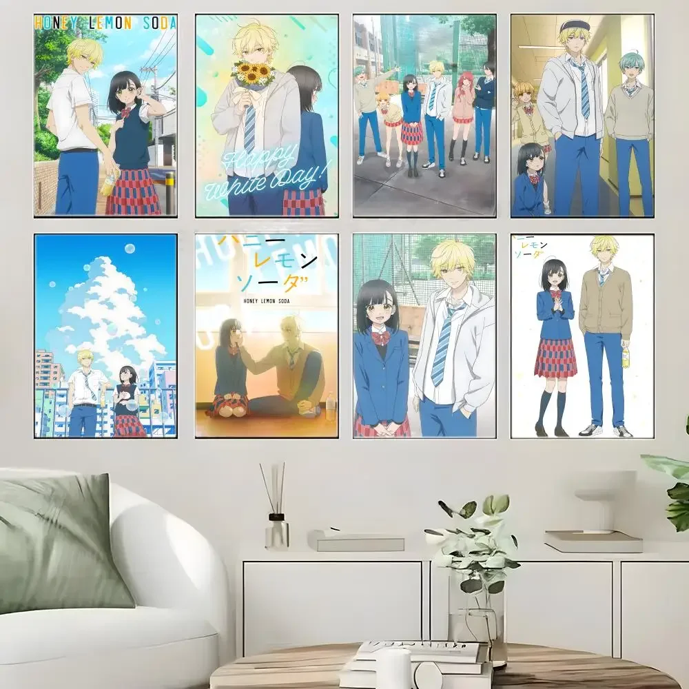 Healing Romance Anime H-Honey Lemon Soda Poster Crease Free Waterproof Durable All Space Wall Decor