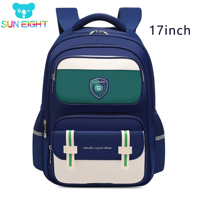 

SUN EIGHT 17inch Orthopedic Back Girls School Bags School Bag For Girl Zipper Kid School Bag Children Backpack Mochila Escol
