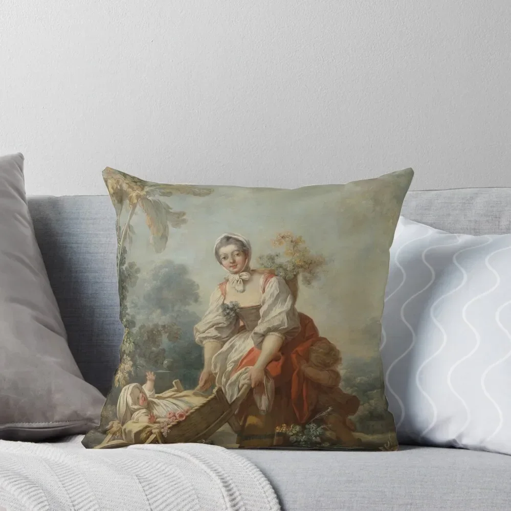 The Joys of Motherhood - Jean-Honoré Fragonard Throw Pillow luxury sofa pillows Sofa Covers For Living Room Sofa Cushions pillow