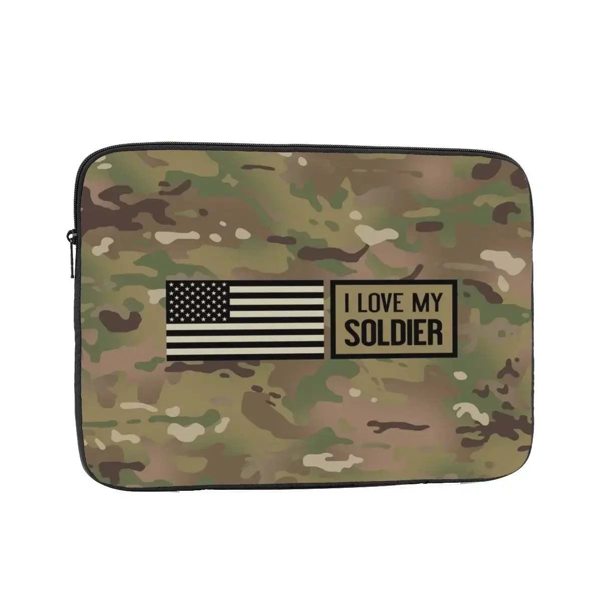 

Soldier Camouflage Laptop Sleeve Case for Macbook Air Pro Camo Notebook Sleeve Cover Bag Shockproof Case Bag for Men Women