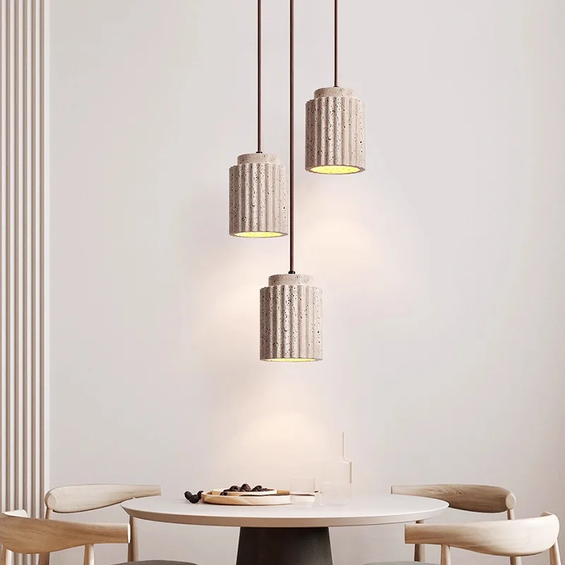 

Art Deco E27 Bulb Pendant Lamp Real Stone For Kitchen Restaurant Bar Bedroom Wire Adjustable Lighting Fixtures Suspended