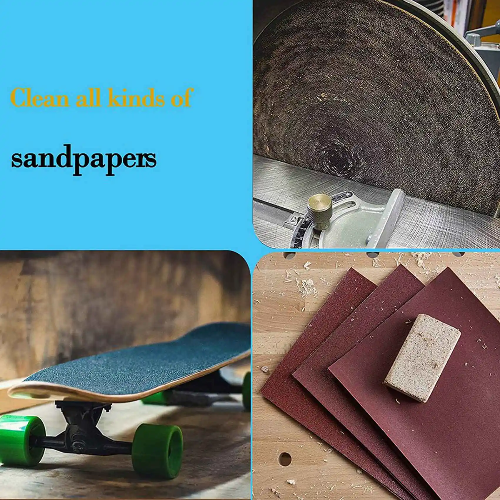 A36T-2X Abrasive Cleaning Stick Sanding Belt Band Drum Cleaner Sandpaper Cleaning Eraser For Belt Disc Sander Tool