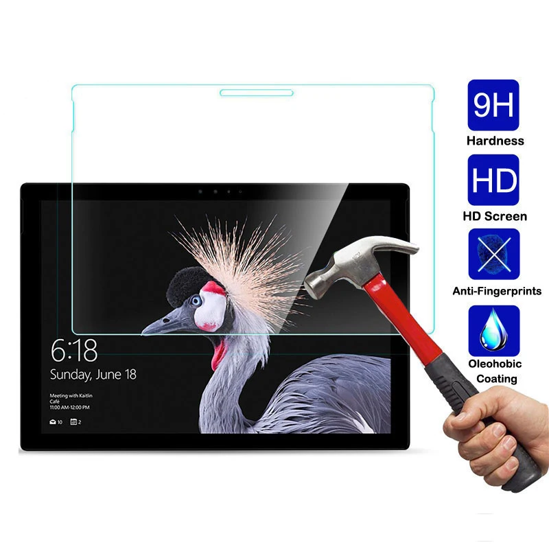 9H Tempered Glass Screen Protector For Microsoft Surface Pro 4 5 6 7 13 inch Glass Anti-Scratch Bubble Free Protective Film