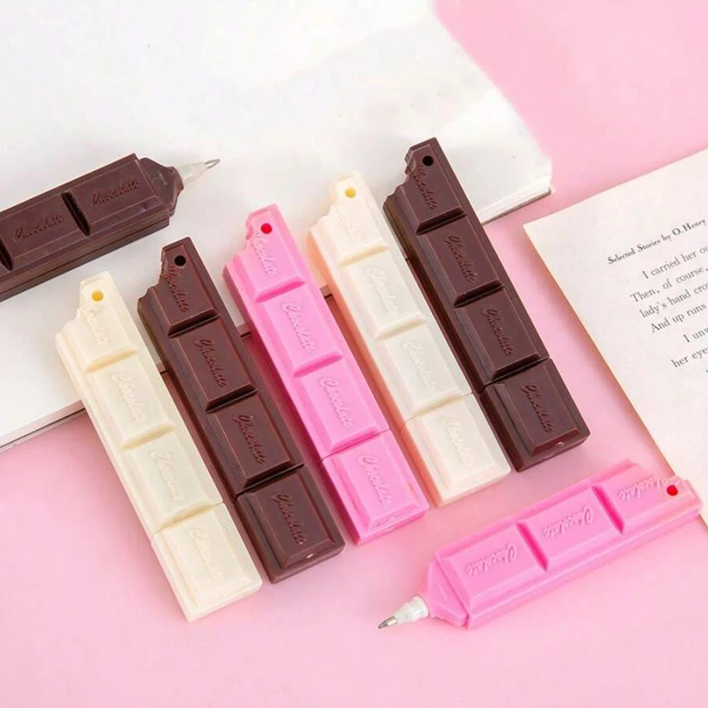 3 colors 1 set of creative chocolate ballpoint pen cartoon simulation food pen, stationery supplies for students, stationery gif