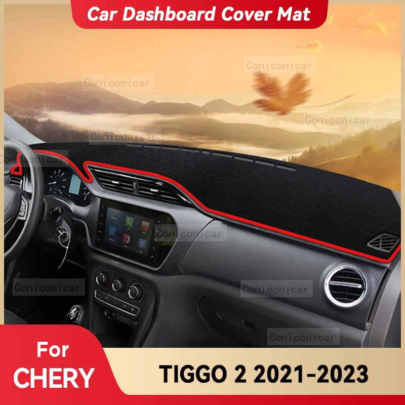 

For CHERY TIGGO 2 2021-2023 Car Dashboard Cover Mat Sun Shade Pad Avoid Light Instrument Carpet Protection Accessories