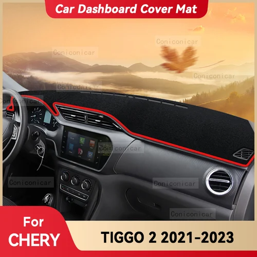 Para CHERY TIGGO 2 2021-2023 cubierta para salpicadero de coche alfombrilla parasol evitar instrumentos de luz accesorios de protección de alfombra