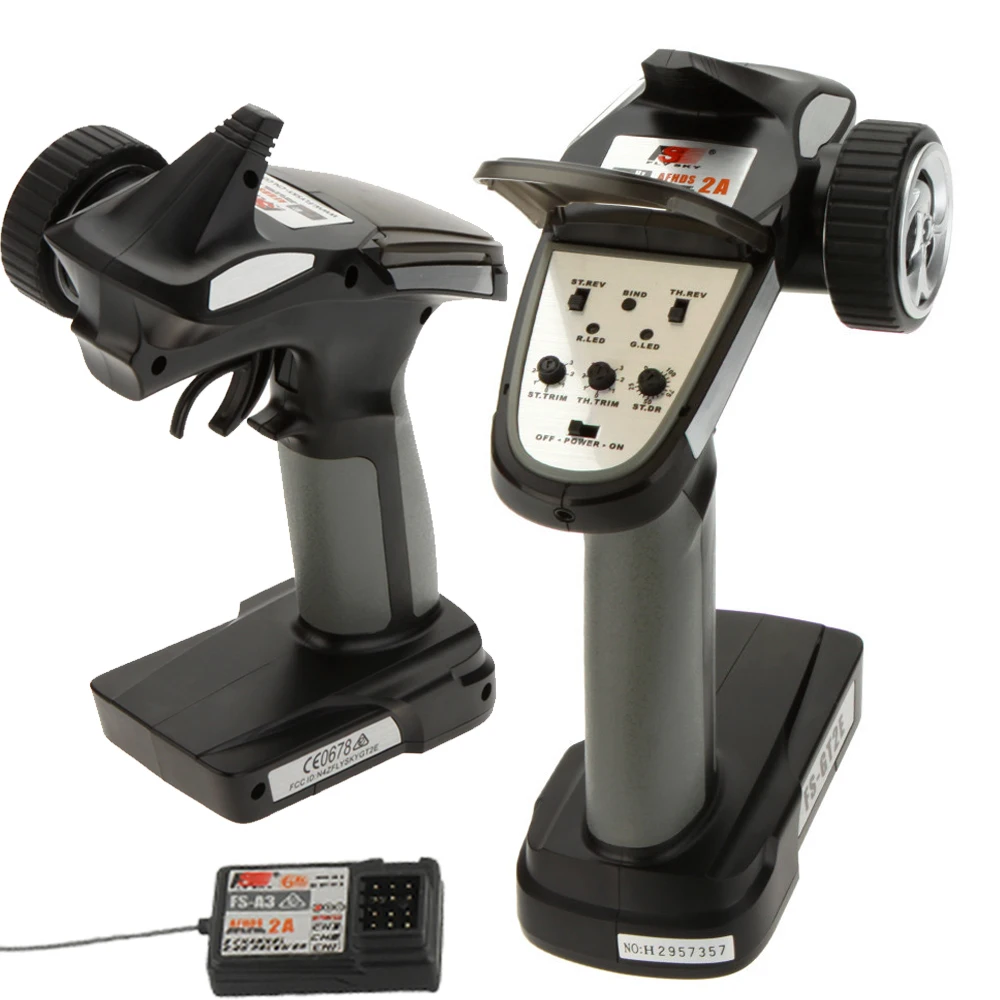 FLYSKY FS-GT2B Transmitter 2.4Ghz 3Ch Remote Controller For Car Boat With Rx and Battery