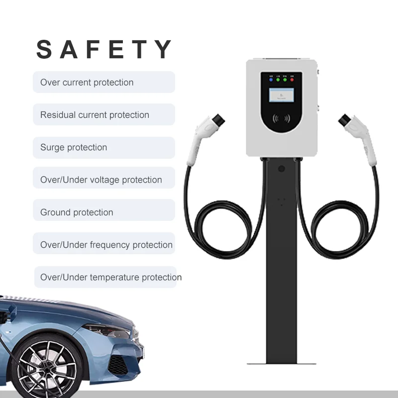 สถานีชาร์จรถยนต์ไฟฟ้าแบบติดผนัง 14 กิโลวัตต์ ประเภท 2 ระดับ 2 สำหรับใช้ในบ้าน/เชิงพาณิชย์ พร้อมสายชาร์จ AC ยาว 5 เมตร สำหรับรถยนต์ไฟฟ้า ขายส่ง