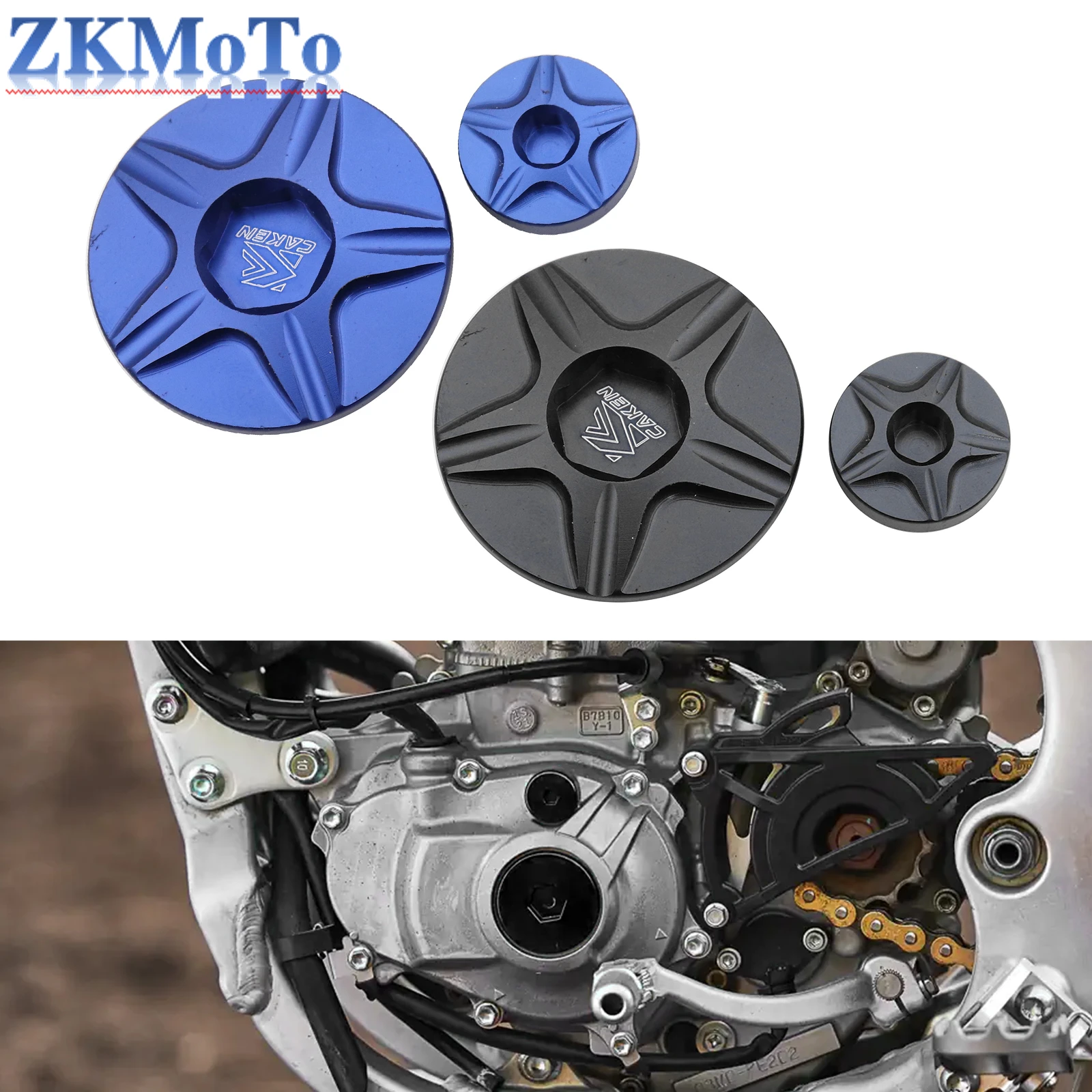 Motocykl CNC korek oleju silnikowego zestaw wtyczek rozrządu Yamaha YZ250F YZ450F YZ250FX YZ450FX WR250F WR450F 2014-2021 motor terenowy części