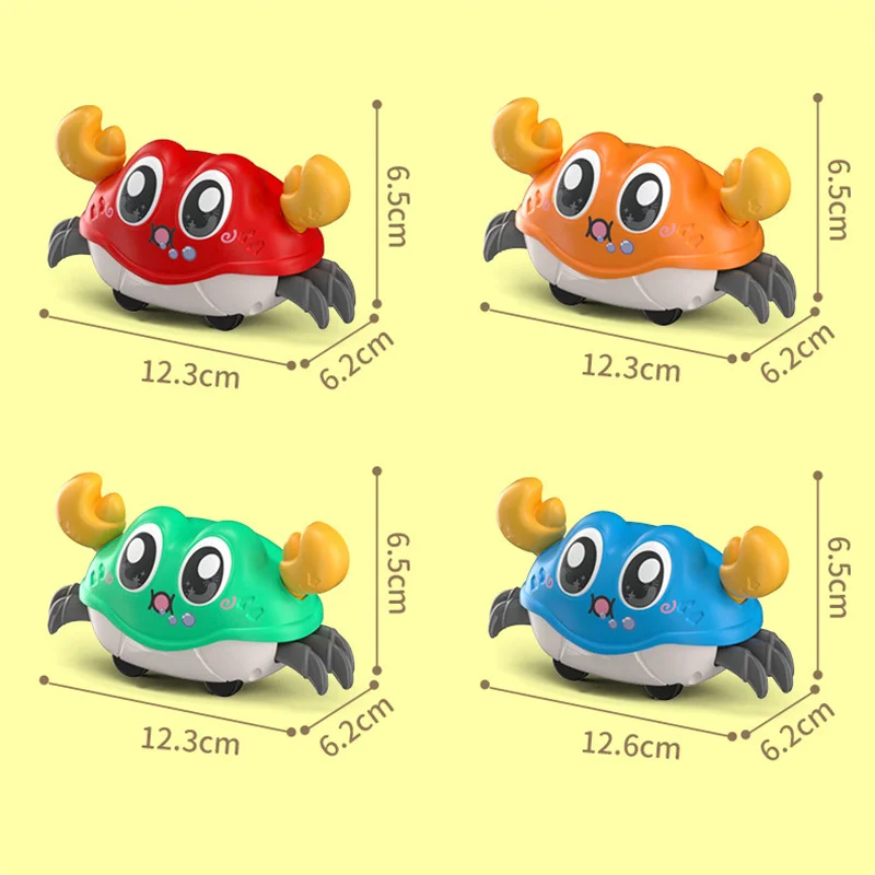 Cute Sensing Crawling Crab Baby Toys Interactive Walking Double Return Force Left and Right Shake Moving Toys for Kids Toddler