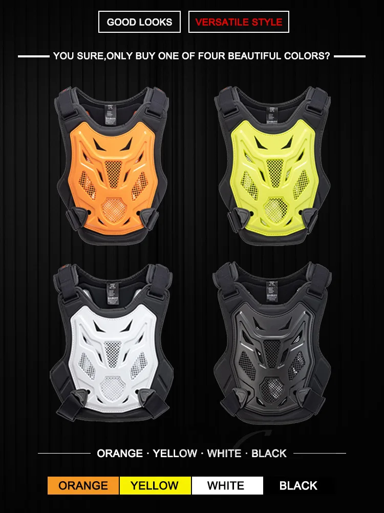 Motorcycle Armor Vest Off‑Road Motorbike Chest Back Shoulder Protector Anti‑Fall Breathable Adjustable Riding Protective Gear