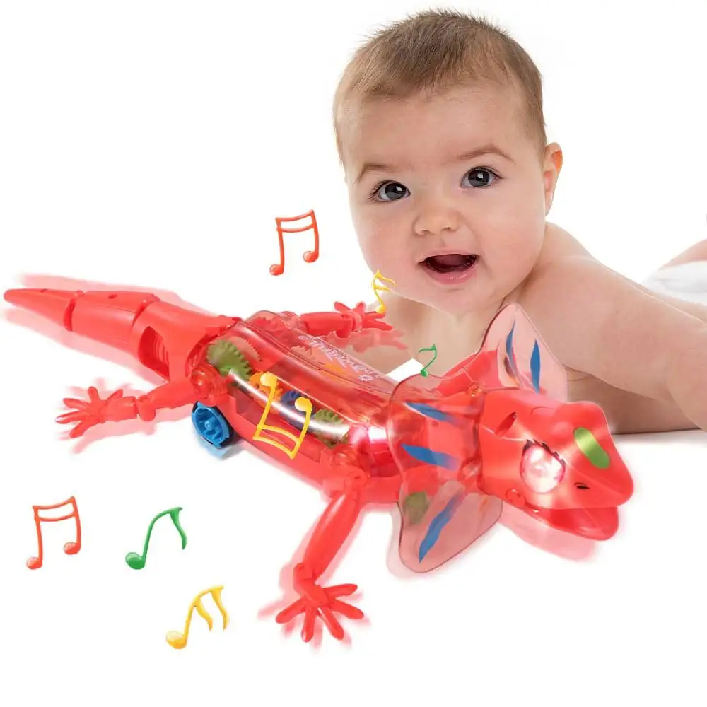 Robotmodel Elektronische huisdieren Hagedis Geluiden Lichten Hagedis Hagedis Lopen Elektronisch Kawaii Transparant