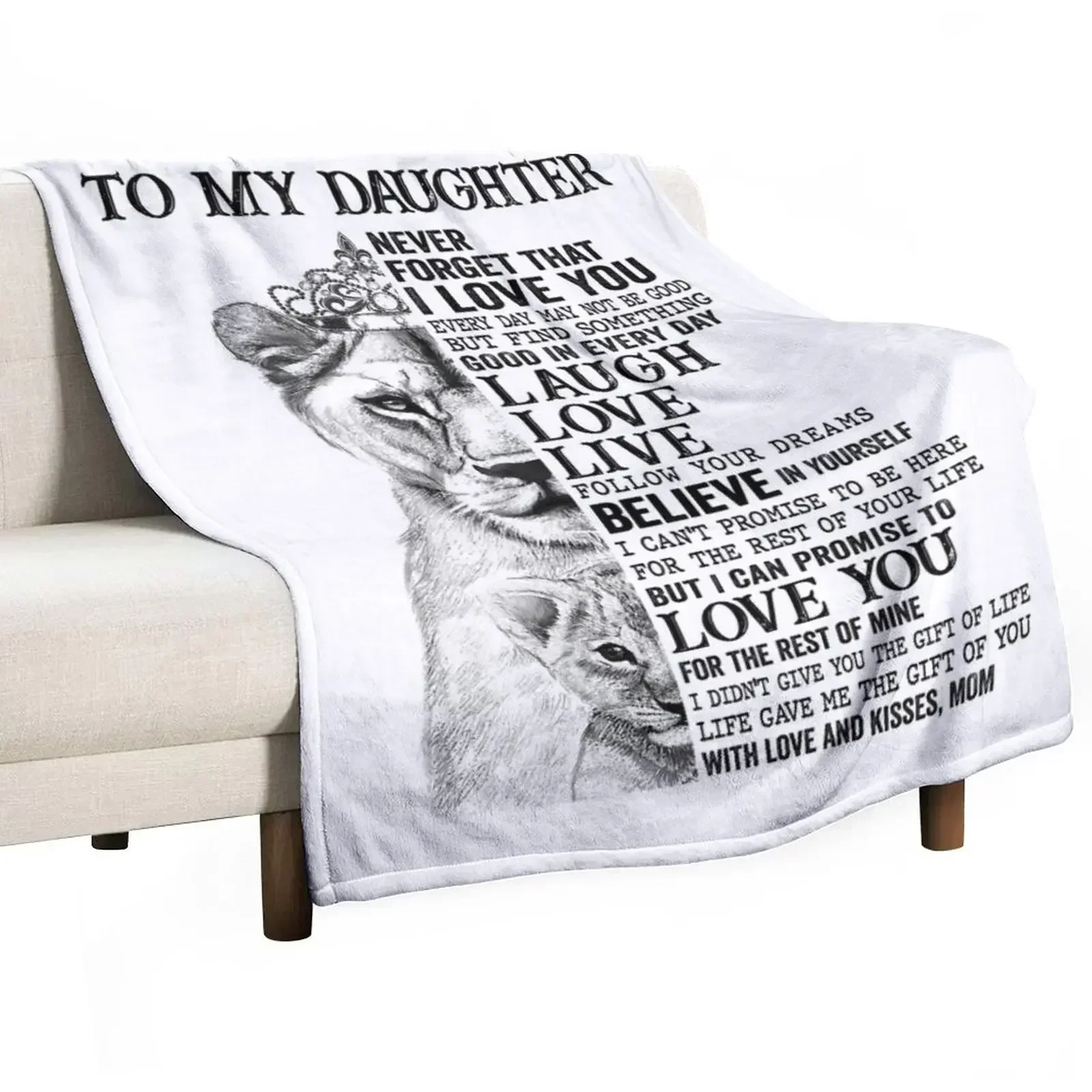 To My Daughter Never Forget That I Love You Throw Blanket Warm Flannels Fashion Sofas Weighted Sleeping Bag Blankets
