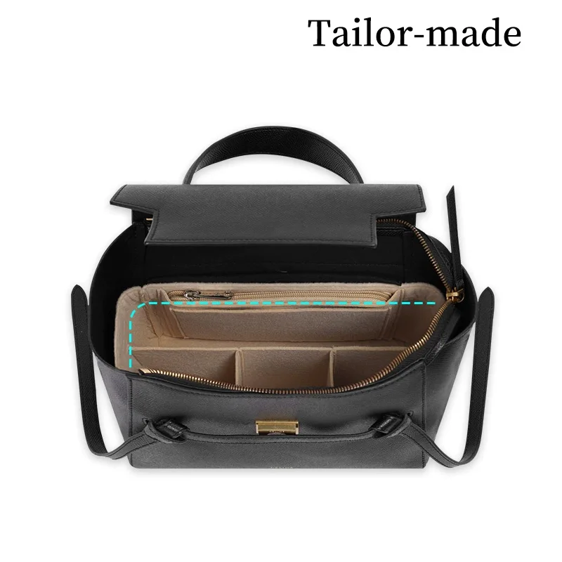 Tinberon Make-up Organizer Filz Einsatz Tasche große Kapazität Reise Kosmetik tasche Filz Stoff Tasche Liner Organizer Einsatz Aufbewahrung taschen