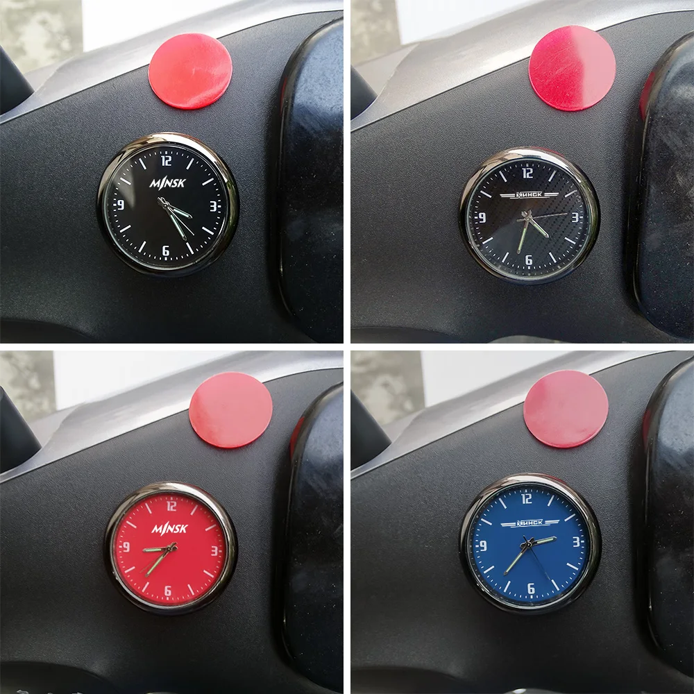 Motorcycle Decoration Clock Scooter Outdoor Luminous Stick-On Quartz Watch For Minsk M1NSK KD 500 KD 625 KD 625B KD 500U RX 450