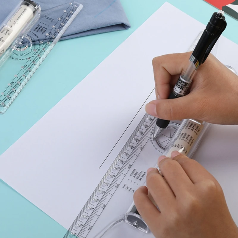 Parallel Ruler Protractor Professional Technical Drawing Design Examination